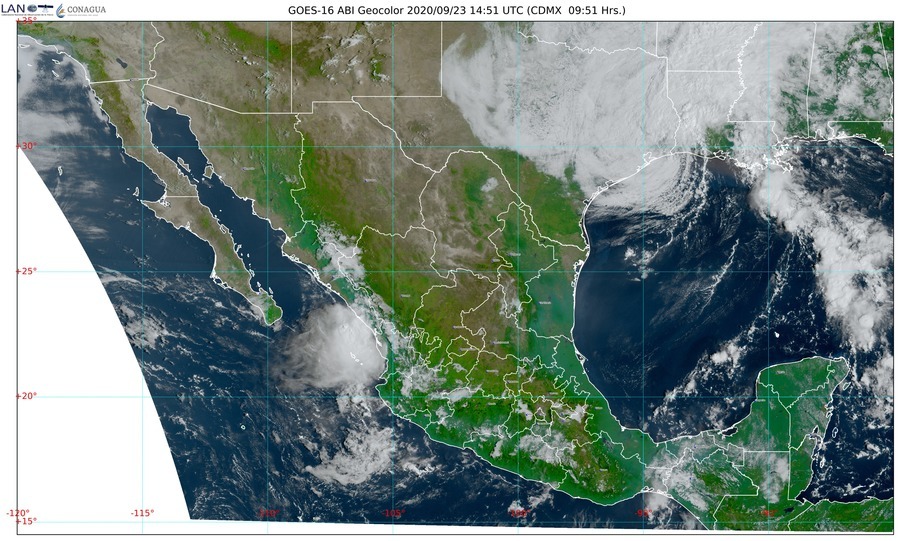 Otra vez lluvias en Chiapas, Campeche, Guerrero, Michoacán y Oaxaca; hasta 45 °C en Baja California, Baja California Sur, Sinaloa y Sonora