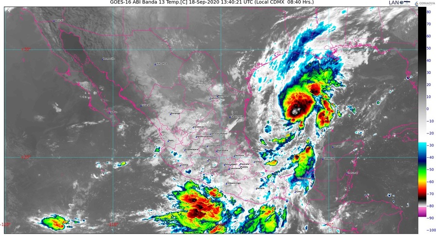 Lluvias intensas hoy para Hidalgo, Oaxaca, Puebla y Veracruz; hay riesgo de deslaves, desbordamiento de ríos y arroyos e inundaciones