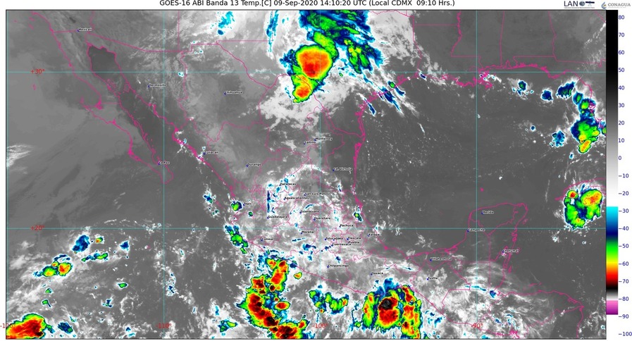 Frente Frío No. 2 ocasionará lluvias de fuertes a intensas en Chihuahua, Coahuila, Nuevo León, Sonora y Tamaulipas; 45 °C en P. de Yucatán