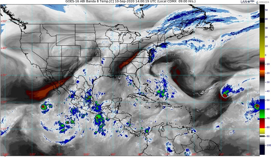 Veinte estados bajo poderosas lluvias; descenso de temperatura y niebla en Chihuahua, Coahuila, Nuevo León y Tamaulipas