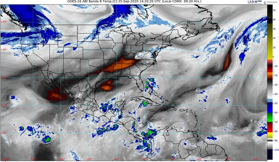 Lluvias puntuales en Chiapas, Oaxaca, Guerrero, Puebla y Veracruz