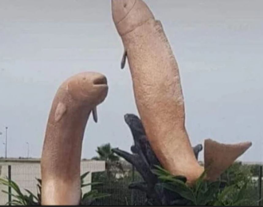 Insólito: retiran estatuas de peces (Marruecos) porque los vecinos las tildaron de “pornográficas”