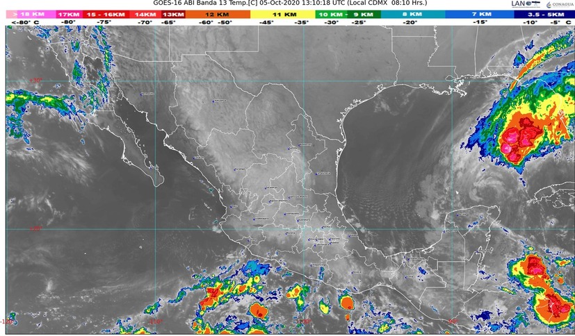 Se formó la tormenta tropical Delta en el Mar Caribe; hoy, lluvias intensas, en Campeche y Yucatán