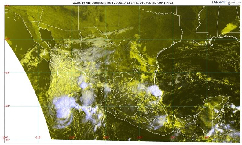 Llueve en el trópico mexicano; serán intensas en Chiapas, Oaxaca, Quintana Roo y Veracruz con rachas de viento en Tehuantepec