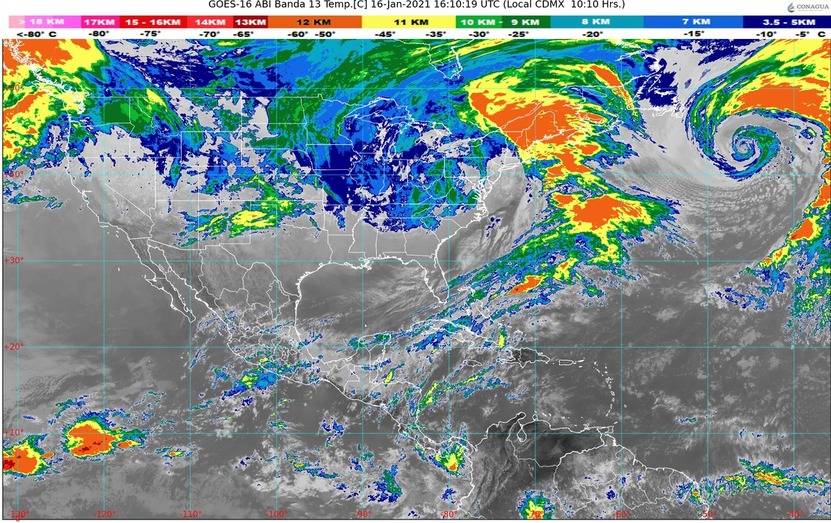 Lluvias en Veracruz, Chiapas, Oaxaca, Puebla y Tabasco; sigue el “norte” en el Golfo de México y la región de Tehuantepec