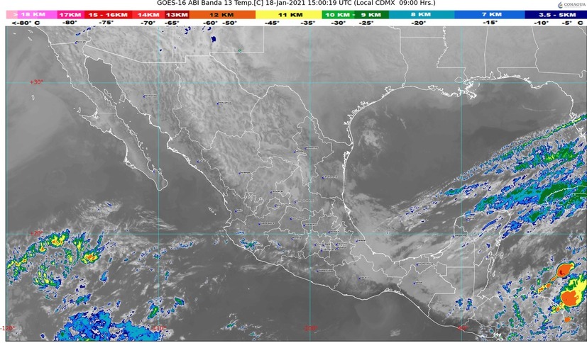 Se aproxima sexta tormenta Invernal en el noroeste de México; lluvias en Chiapas, Puebla y zona montañosa central de Veracruz