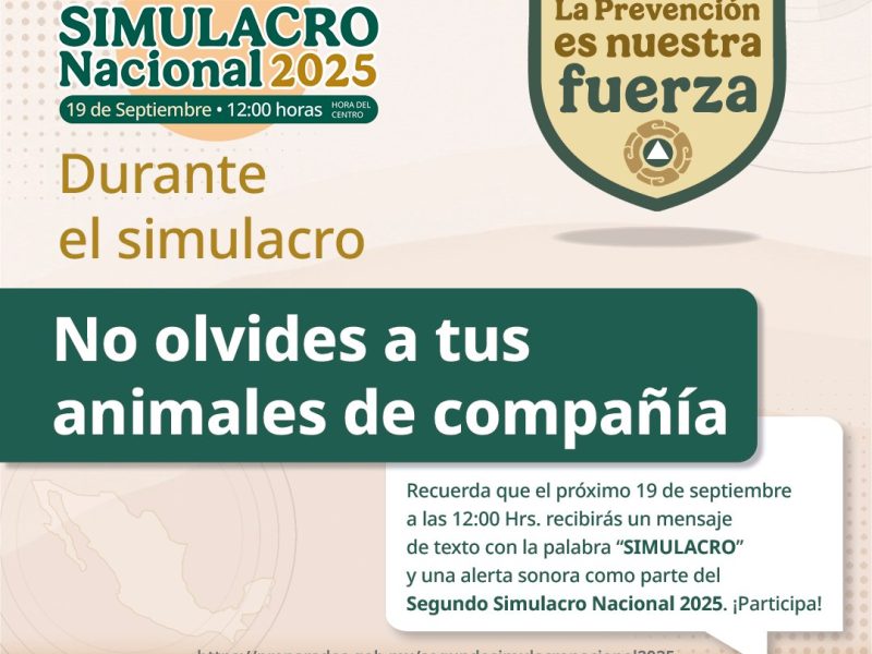 Segundo Simulacro Nacional 2025: 19 de septiembre, 12:00 h